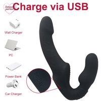 Vibromasseur Strapon à 10 Vitesses, Double Vibration, Point G, Jouets Sexuels pour Femmes, Couples, Masseur Anal et de Prostate