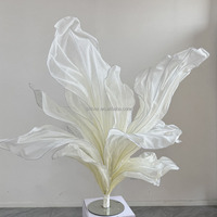 Arrangements de fleurs géantes en soie organza faits à la main de haute qualité pour centre de table, décoration de fête, mariage, scène, hôtel