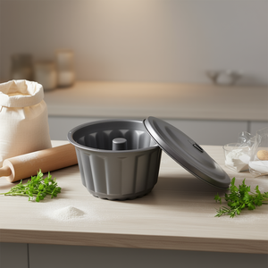 Moule à bain-marie 20 cm 2,2 l avec couvercle pour plats et casseroles de cuisson - Product Image 3