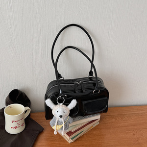Sac à main haut de gamme pour femme style coréen 2026, décontracté et polyvalent, avec fermeture éclair, double poignée et doublure en polyester - Product Image 5