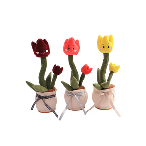 Nhồi bông đồ chơi động vật nhồi hoa đồ chơi âm nhạc nhảy múa và ca hát hoa mềm sang trọng hoa tulip điện đồ chơi - Product Image 6