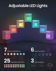 <span class=keywords><strong>Table</strong></span> <span class=keywords><strong>de</strong></span> <span class=keywords><strong>chevet</strong></span> moderne <span class=keywords><strong>VASAGLE</strong></span>, 25 couleurs, 2 ports USB, <span class=keywords><strong>table</strong></span> <span class=keywords><strong>de</strong></span> <span class=keywords><strong>chevet</strong></span> LED avec station <span class=keywords><strong>de</strong></span> charge - Product Image 3