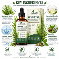 Gouttes liquides de Prêle à Marque Blanche pour Cheveux, Peau et Ongles Adultes – Extrait de Prêle Végétarien – Soutien Naturel pour OEM
