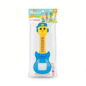 Fun Musician Electric Guitar Toy Plastic String Type Cartoon Design For Kids 2 4 Years Unisex - Product Image 1