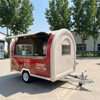 Remorque alimentaire en aluminium personnalisable, équipement de cuisine mobile, camion de restauration rapide commercial pour pizza, café, snacks et frites