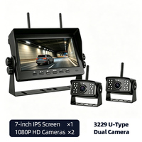 Caméra de recul numérique sans fil 7 pouces 1080p HD avec carte pour camions, surveillance et enregistrement de conduite – Kit complet
