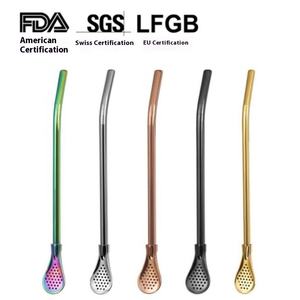 Cuchara de paja de doble propósito de acero inoxidable 304 transfronterizo, herramienta de agitación de filtrado desmontable de 6mm para té de <span class=keywords><strong>Yerba</strong></span> <span class=keywords><strong>Mate</strong></span>, té de frutas - Product Image 4
