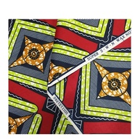 Tissu Ankara 6 Yards Jacquard de Luxe Dentelle 100% Polyester Tissu Africain Imprimé Wax
