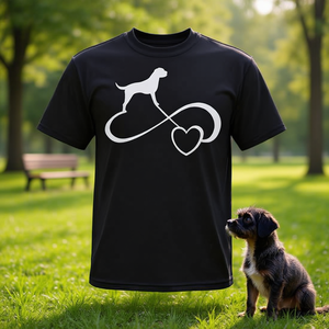 T-shirt Cœur d'amour infini pour les amoureux des Border Terrier – Vêtements promotionnels spécifiques à la race - Product Image 3