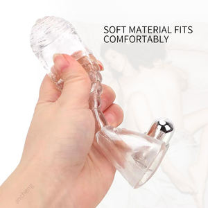 Vente chaude de qualité alimentaire TPE avec vibrateur stimulateur de Clitoris préservatif réutilisable jouets sexuels pour l'éjaculation retardée du pénis - Product Image 4