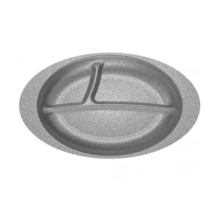 Plateau à aliments et vaisselle d'extérieur, <span class=keywords><strong>assiette</strong></span> en acier inoxydable, style rétro, japonais, coréen ancien gris <span class=keywords><strong>assiette</strong></span> de collation, <span class=keywords><strong>dessert</strong></span> gâteau plateau à aliments et vaisselle pour le plein air - Product Image 6