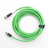 Ethernet/IP Ethercat Profinet Fieldbus Cable moldeado M12 a RJ45 Cables de doble extremo blindados