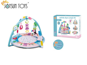 Gimnasio para Bebés 3 en 1, Juguete, Centro de Actividades con Piscina de Pelotas, Juego de Piscina, Juguetes Musicales para Bebés, Alfombra de <span class=keywords><strong>Gateo</strong></span> para Infantes - Product Image 4
