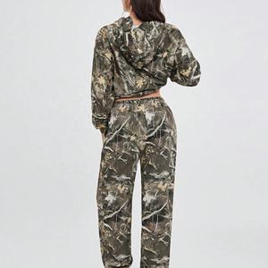 แฟชั่นใหม่มาแรงปี 2025 ชุดลายพรางสำหรับผู้หญิง ชุดลำลองพิมพ์ลายพรางทั้งตัว เสื้อฮู้ดผู้หญิง กางเกงขายาวทรงหลวม - Product Image 4