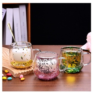 Ly thủy tinh hai lớp chống nóng, ly thủy tinh borosilicate cao cấp, ly uống sữa cà phê ăn sáng, ly uống nước - Product Image 4