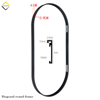 Offre Spéciale ovale dressing miroir cadre en alliage d'aluminium piste en forme de cadre photo profil mural miroir complet en gros