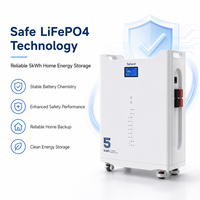 Système de batterie de stockage d'énergie domestique hors réseau empilable 51V 48V 100Ah avec moniteur intelligent WIFI 5kWh LiFePO4