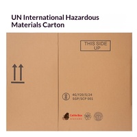 Certification TUV Hong Kong pour l'emballage de marchandises dangereuses, carton international, emballage de batterie au lithium, boîte rectangulaire pour transport aérien
