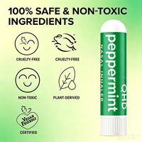 Inhalateur nasal à la menthe poivrée certifié GMP ISO, pack varié, saveur synthétique, longue durée, écologique, qualité supérieure, MSDS COA disponible