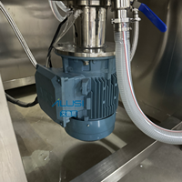 Homogénéisateur émulsifiant sous vide haute vitesse en acier inoxydable avec pompe à engrenages et moteur ABB, capacité 200L, pour produits cosmétiques et chimiques, avec chauffage