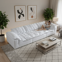Canapé modulaire en forme de L surdimensionné, coussins extra moelleux, tissu doux, avec chaise longue pour salon, salle familiale