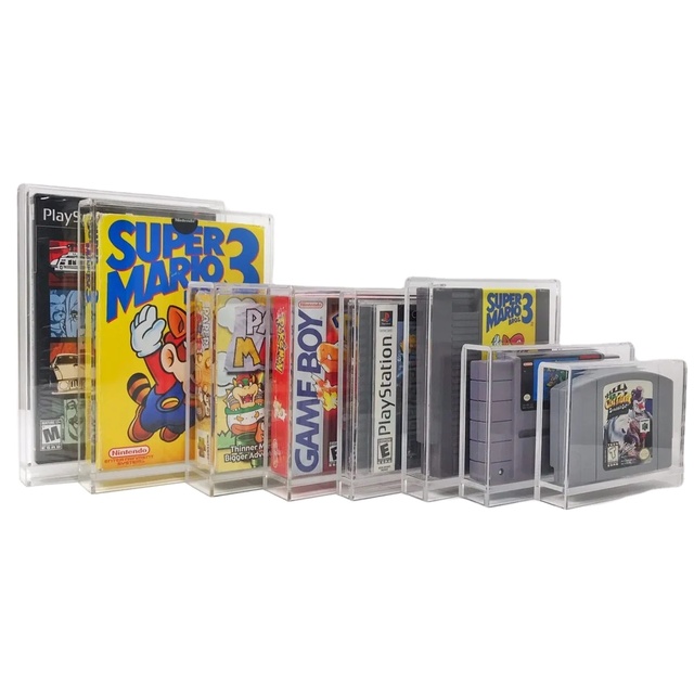 PS3 PS4 PS5 GameBoy Super Nintendo SNES N64 Video Game Protector Acrylic Display Case Plastic Ashtray with Love Theme