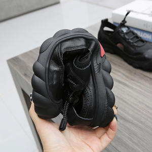 Sandalias de cuero genuino para hombre con puntera cerrada y malla transpirable, suela gruesa, calzado cómodo para verano 2026, venta al por mayor - Product Image 3