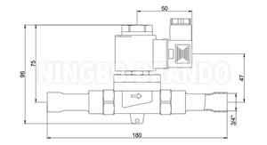 1078/6 <span class=keywords><strong>3</strong></span>/4 ''Solder 2 cara NC pendingin katup Solenoid dengan HM2 Coil 24V 110V 220V AC 12V 24V DC - Product Image 3