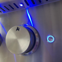 Nouvelle arrivée - Barbecue extérieur à gaz en acier inoxydable avec brûleur double face, 30 000 BTU et dispositif de sécurité anti-flamme