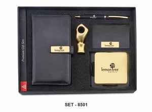 Ensemble cadeau d'entreprise haut de gamme avec carnet, stylo, porte-clés et porte-cartes, ensemble cadeau de bureau de luxe pour la promotion de la marque - Product Image 6