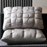 Coussin de cou en fibres synthétiques torsadées, housse 100% coton, anti-ronflement, mémoire de forme, 1000g