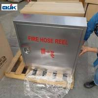 Boîte de sécurité pour enrouleur de tuyau d'incendie en acier inoxydable poli miroir, flexible et thermolaqué, pour OEM