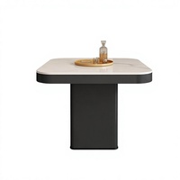 Table basse rectangulaire en bois avec plateau en verre, design moderne, portable, idéale pour les hôtels et les salons, convient aux petits appartements