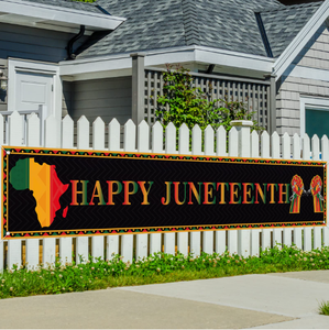 Bannière Juneteenth 300*50cm, Décoration Murale pour Célébrations, Fêtes et <span class=keywords><strong>Photographie</strong></span> - Product Image 1