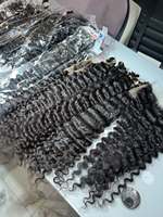 Оптовые поставки 100% натуральных индийских волос Deep Curly: пучки из волос одного донора, необработанные, с естественной волной, без химической обработки, для создания прически Body Wave