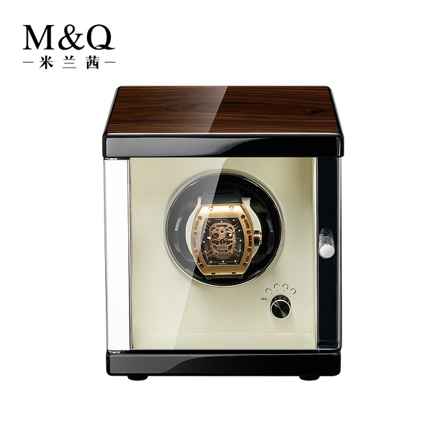 M&Q Watch Winder Automatic Watches Box Mechanical Watches Rotator Holder Wood Case Winding Cabinet Storage Display Boxes L3101