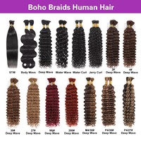 Cabello Humano Natural Negro Crudo 100% Afro Kinky a Granel para Trenzas, Extensiones de Cabello 99J de 100g para Trenzar y Hacer Rastas