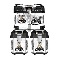 Boîte latérale de moto grande capacité, coffre arrière pour véhicule électrique, ensemble de trois boîtes étanches, résistantes aux chutes et épaissies, universelles