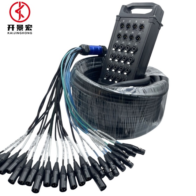 24 Channels Roll Stage Box Cable Dmx Audio De Y Power Snake XLR Cable Male to Female Multi Microphone