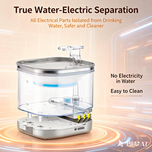 OEM 2L Intelligenter Sensor Kabelloser Haustier-Wasserbrunnen Batteriebetriebener Automatischer Katzen- und Hundewasserspender - Product Image 2