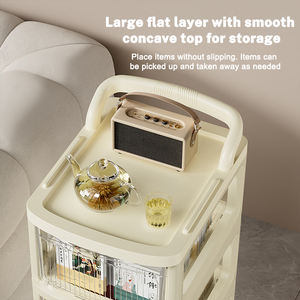 Chariot de rangement multifonctionnel pour jouets à collation Petit support de rangement Chariot de rangement mobile en plastique - Product Image 5