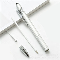 Stylo bille en aluminium multicolore 2 en 1, stylet métallique pour bureau