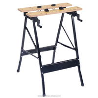 Table de travail pliante robuste pour menuiserie et bricolage, avec étau et support de visseuse, capacité 5 kg