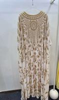 Robe de soirée longue haut de gamme, style jalabiya ou kaftan, brodée et perlée, artisanat lourd, robe de mariée musulmane pour cérémonie de mariage