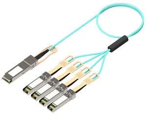 Fabricação de cabo OM3 AOC 200 Gigabit QSFP56 a QSFP56 Módulo transceptor óptico cabo de fibra óptica ativo cabo de remendo