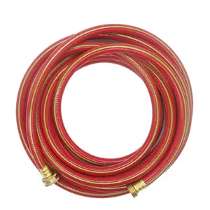 Heavy Duty Long Plastic PVC No Kink Flexible Red 5 Layer 3/4" 100 Ft 30 Meters Garden Watering Pipe Water Hoses