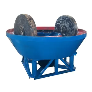 Zimbabwe two rollers round 1200 wet pan mill for gold sorting equipment