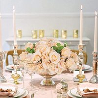 Vente en gros de bouquets de fleurs artificielles en forme de boule de rose bleue, décoration de table écologique, décoration de mariage, hydrangeas