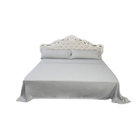 Parure de draps en viscose de bambou personnalisée en gros, super douce, unie, en tissu de bambou pur et biologique