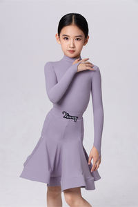 Robe de danse Vennystyle, robe de compétition de danse latine, robe pour filles et enfants, sur mesure haut de gamme, manches longues, <span class=keywords><strong>col</strong></span> haut - Product Image 5